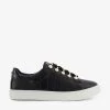 DUNE Cord Leather Low-top Trainers For Womens Black-synthetic -Dune London Sales Store unnamed file 1002