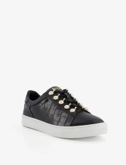 DUNE Cord Leather Low-top Trainers For Womens Black-synthetic -Dune London Sales Store unnamed file 1004