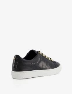 DUNE Cord Leather Low-top Trainers For Womens Black-synthetic -Dune London Sales Store unnamed file 1005