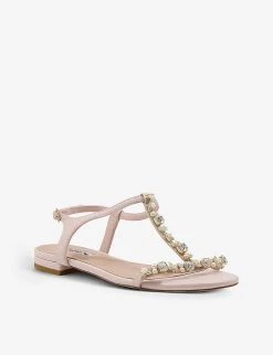 DUNE Nasa Star-embellished Leather Sandals For Womens Ecru-leather -Dune London Sales Store unnamed file 1019
