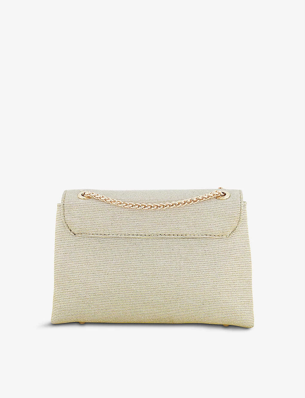 DUNE Bondi Mini Raffia Shoulder Bag For Womens Gold-metallic Fabric 5 DUNE Bondi Mini Raffia Shoulder Bag For Womens Gold-metallic Fabric - Image 3