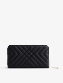 DUNE Korria Quilted Faux-leather Purse For Womens Black-plain Synthetic -Dune London Sales Store unnamed file 1056