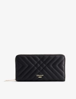 DUNE Korria Quilted Faux-leather Purse For Womens Black-plain Synthetic -Dune London Sales Store unnamed file 1057