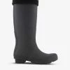 DUNE Fleece-trimmed Logo-patch Knee-high Wellington Boots For Womens Black-synthetic -Dune London Sales Store unnamed file 1058