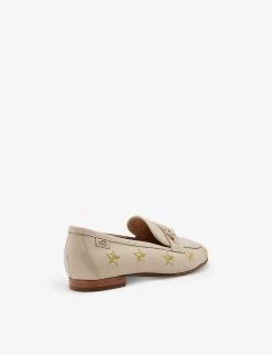DUNE Goldfinch Star-embroidered Leather Loafers For Womens Ecru-leather -Dune London Sales Store unnamed file 1075