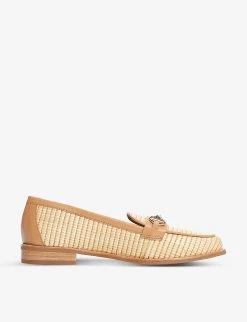 DUNE Glossi Colour-block Raffia Loafers For Womens Natural-raffia -Dune London Sales Store unnamed file 1081