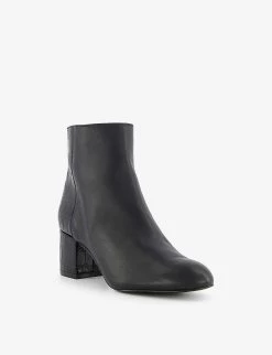 DUNE Oleah Leather Ankle Boots For Womens Black-leather -Dune London Sales Store unnamed file 1084