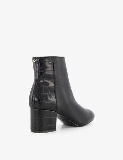 DUNE Oleah Leather Ankle Boots For Womens Black-leather -Dune London Sales Store unnamed file 1085