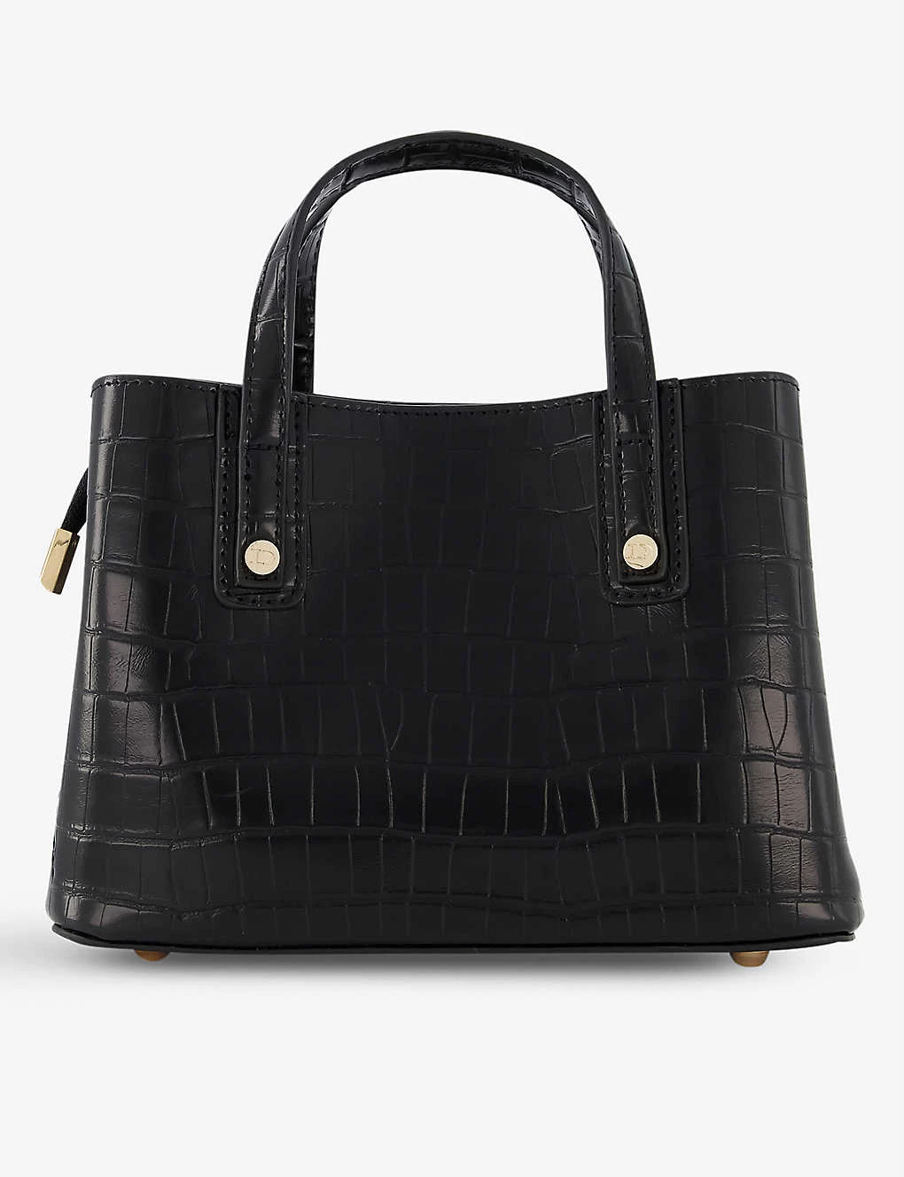 DUNE Dinkydorrie Logo-embossed Faux-leather Tote Bag For Womens Black-synthetic Croc 5 DUNE Dinkydorrie Logo-embossed Faux-leather Tote Bag For Womens Black-synthetic Croc - Image 3