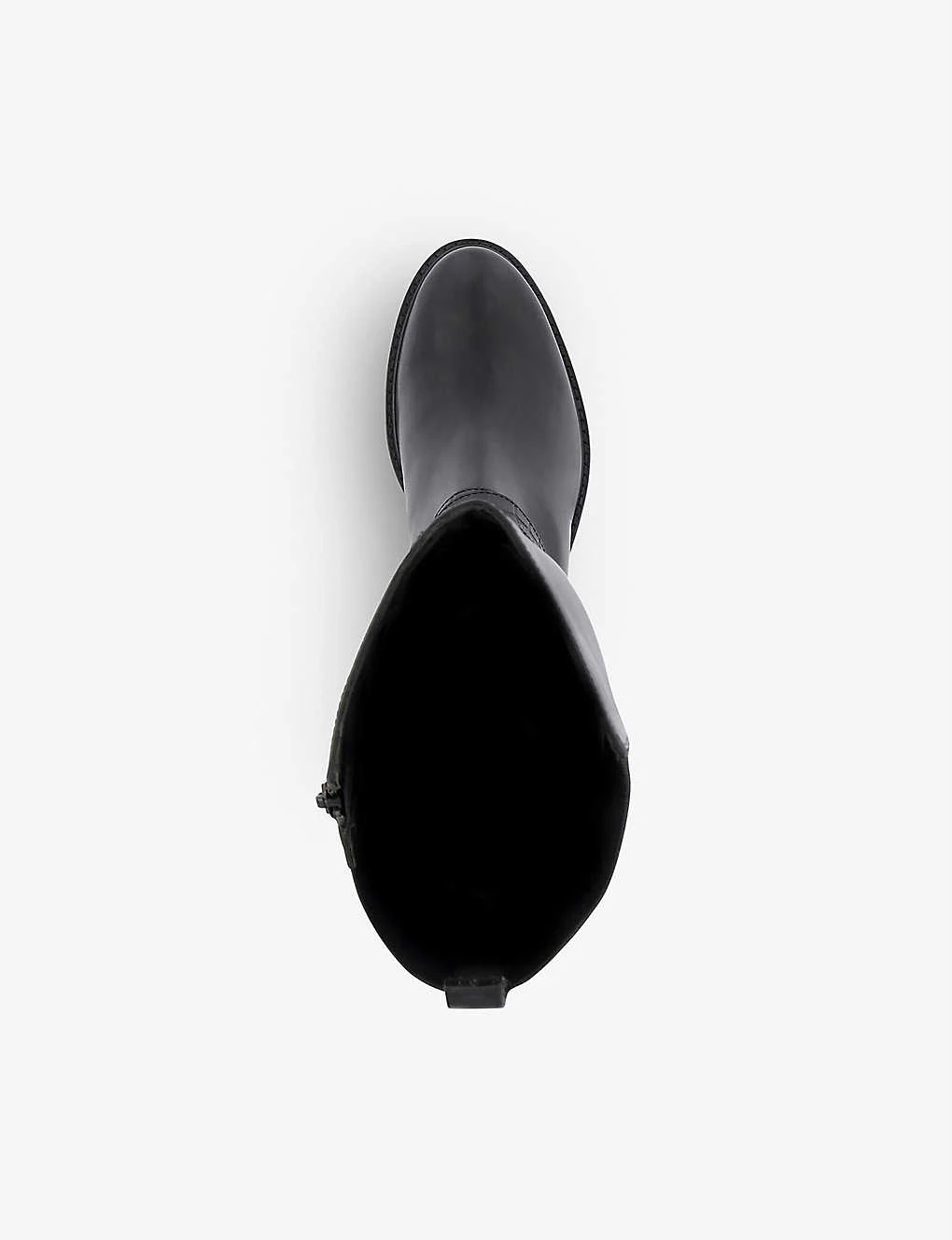 DUNE Tildings Croc-effect Knee-high Leather Riding Boots For Womens Black-leather 4 DUNE Tildings Croc-effect Knee-high Leather Riding Boots For Womens Black-leather - Image 2