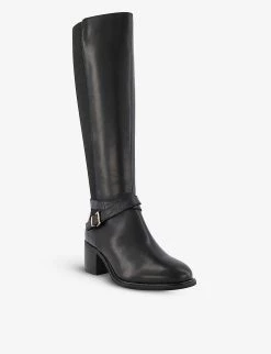 DUNE Tildings Croc-effect Knee-high Leather Riding Boots For Womens Black-leather 9 DUNE Tildings Croc-effect Knee-high Leather Riding Boots For Womens Black-leather -Dune London Sales Store unnamed file 1098