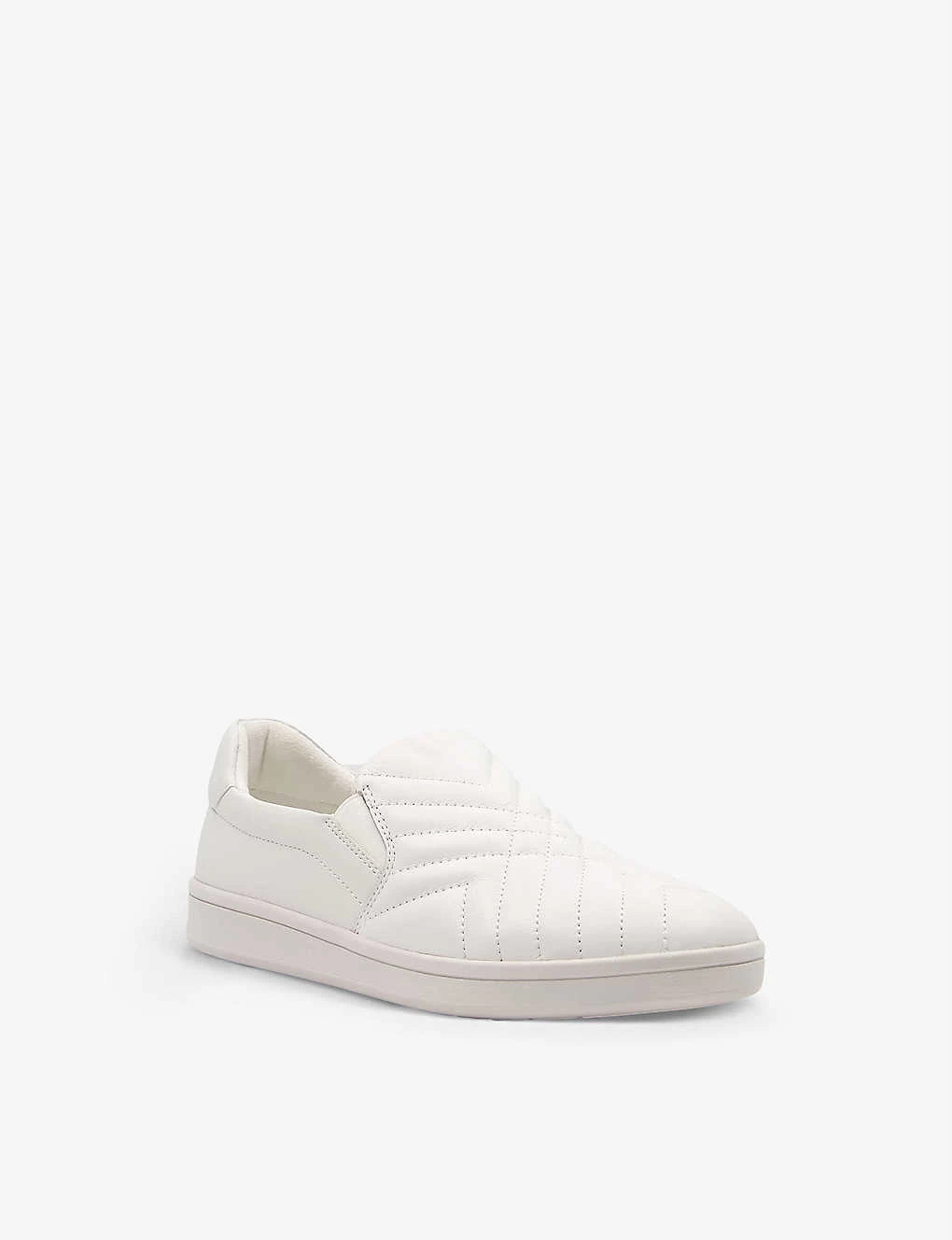 DUNE Effortless Quilted-leather Trainers For Womens White-leather Mix 5 DUNE Effortless Quilted-leather Trainers For Womens White-leather Mix - Image 3