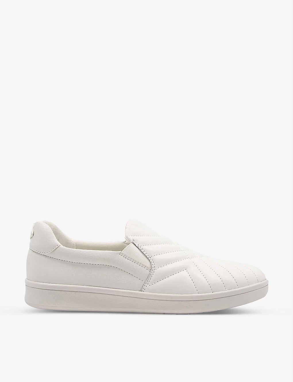 DUNE Effortless Quilted-leather Trainers For Womens White-leather Mix 7 DUNE Effortless Quilted-leather Trainers For Womens White-leather Mix - Image 5