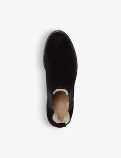 DUNE Pedal Faux Shearling-lined Suede Chelsea Boots For Womens Black-suede 8 DUNE Pedal Faux Shearling-lined Suede Chelsea Boots For Womens Black-suede -Dune London Sales Store unnamed file 1126