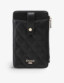 DUNE Kimmy Quilted Phone Holder Purse For Womens Black-synthetic -Dune London Sales Store unnamed file 1137