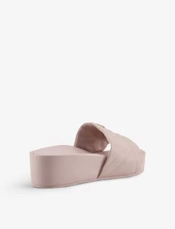 DUNE Kygo Quilted Leather Flatform Sandals For Womens Ecru-leather -Dune London Sales Store unnamed file 1142