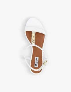 DUNE Just Embellished Leather Heeled Sandals For Womens White-leather -Dune London Sales Store unnamed file 1152