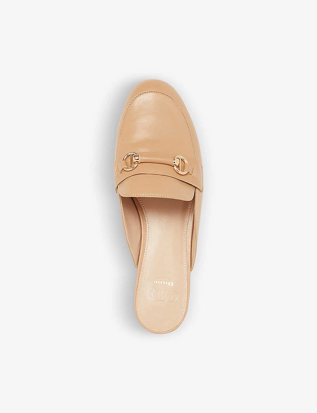 DUNE Glowin Snaffle Trim Backless Leather Loafers For Womens Camel-leather 4 DUNE Glowin Snaffle Trim Backless Leather Loafers For Womens Camel-leather - Image 2