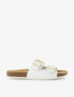DUNE Lexington Double-strap Leather Sandals For Womens White-leather -Dune London Sales Store unnamed file 1187