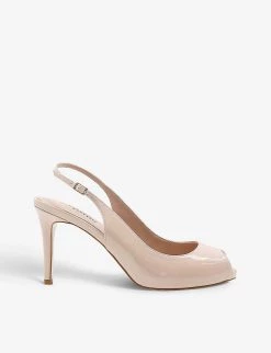 DUNE Coco Slingback Patent Courts For Womens Nude-patent Synthetic
