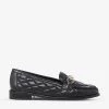 DUNE Games Quilted Leather Loafers For Womens Black-leather -Dune London Sales Store unnamed file 1197