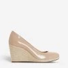 DUNE Annabella Patent-leather Espadrille Wedge Sandals For Womens Nude-patent Synthetic -Dune London Sales Store unnamed file 1213