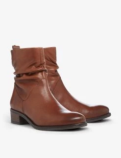 DUNE Pagers Leather Ankle Boots For Womens Dark Tan-leather -Dune London Sales Store unnamed file 1225