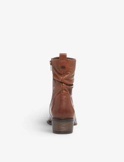 DUNE Pagers Leather Ankle Boots For Womens Dark Tan-leather -Dune London Sales Store unnamed file 1226