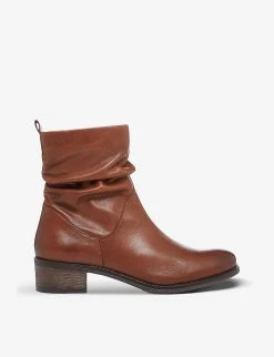 DUNE Pagers Leather Ankle Boots For Womens Dark Tan-leather -Dune London Sales Store unnamed file 1227