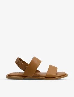 DUNE Laude Leather Sandals For Womens Camel-leather