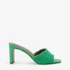 DUNE March Heeled Woven Mules Green-fabric -Dune London Sales Store unnamed file 1248