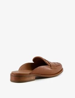 DUNE Gradient Backless Leather Penny Loafers For Womens Tan-leather 10 DUNE Gradient Backless Leather Penny Loafers For Womens Tan-leather -Dune London Sales Store unnamed file 1266