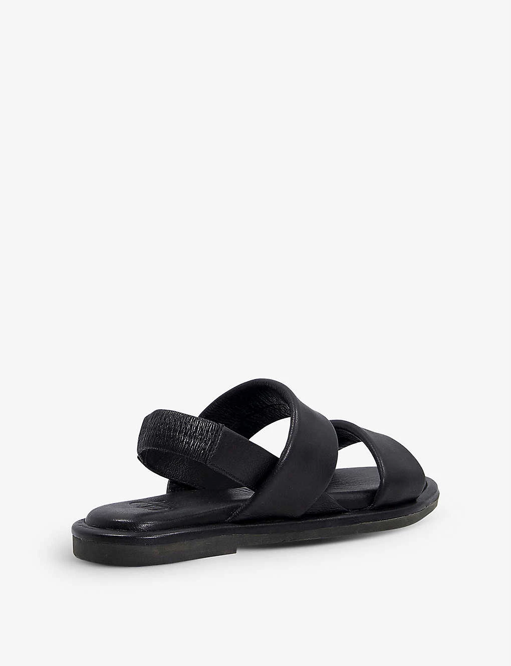 DUNE Laude Double-strap Leather Sandals For Womens Black-leather 6 DUNE Laude Double-strap Leather Sandals For Womens Black-leather - Image 4