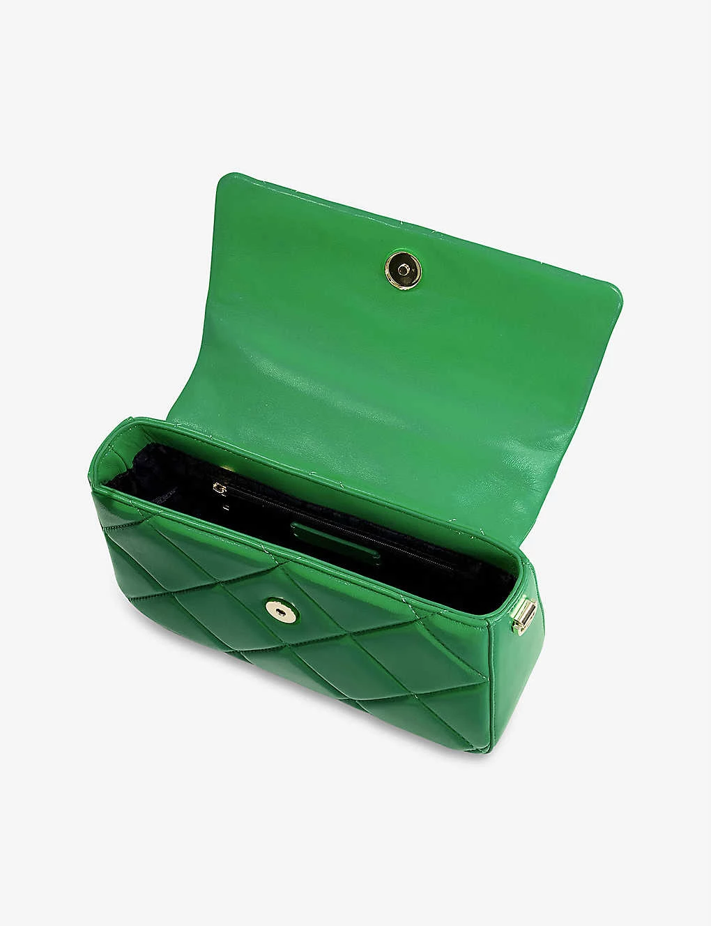 DUNE Duchess Medium Quilted Leather Cross-body Bag For Womens Green-leather 4 DUNE Duchess Medium Quilted Leather Cross-body Bag For Womens Green-leather - Image 2