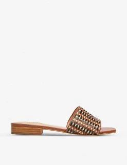 DUNE Libra Lattice-woven Leather Mules For Womens Multi-leather