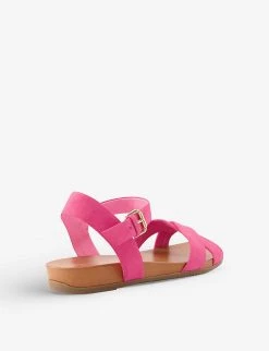 DUNE Landie Cross-strap Leather Sandals For Womens Pink-nubuck -Dune London Sales Store unnamed file 1308