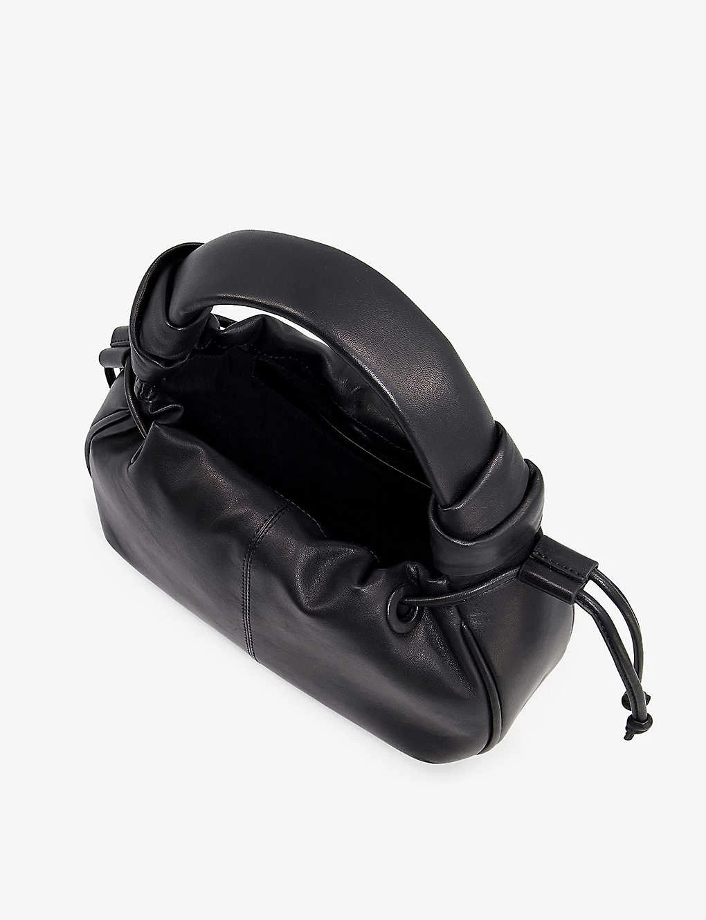 DUNE Dignity Knot-handle Leather Shoulder Bag For Womens Black-leather 4 DUNE Dignity Knot-handle Leather Shoulder Bag For Womens Black-leather - Image 2