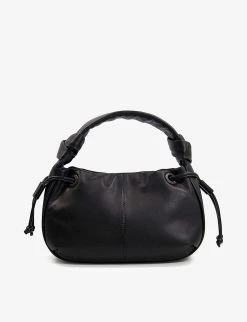 DUNE Dignity Knot-handle Leather Shoulder Bag For Womens Black-leather 8 DUNE Dignity Knot-handle Leather Shoulder Bag For Womens Black-leather -Dune London Sales Store unnamed file 1321