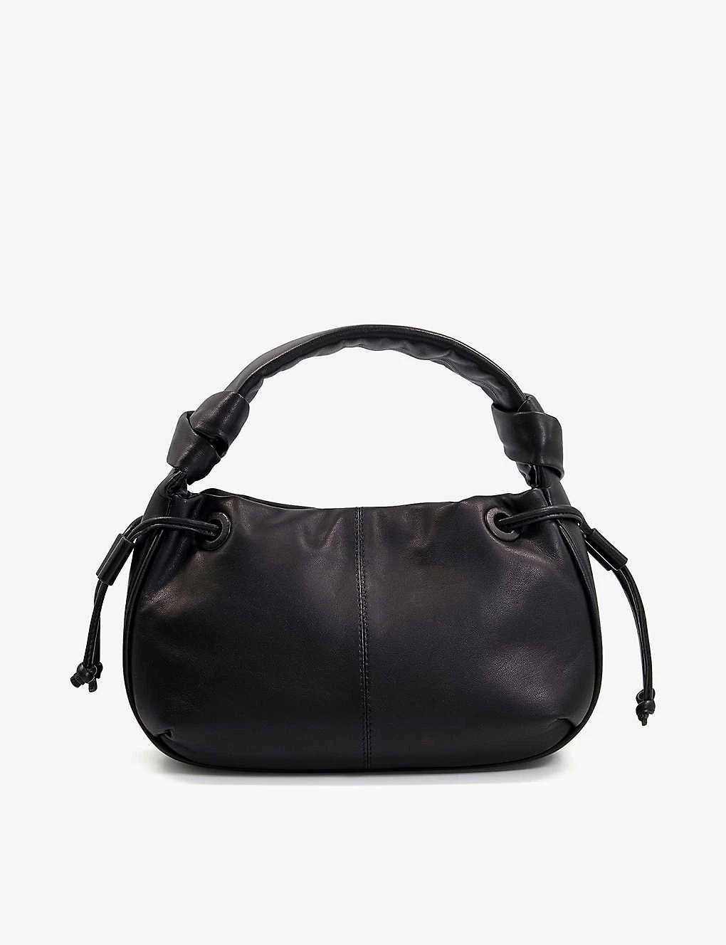 DUNE Dignity Knot-handle Leather Shoulder Bag For Womens Black-leather 5 DUNE Dignity Knot-handle Leather Shoulder Bag For Womens Black-leather - Image 3