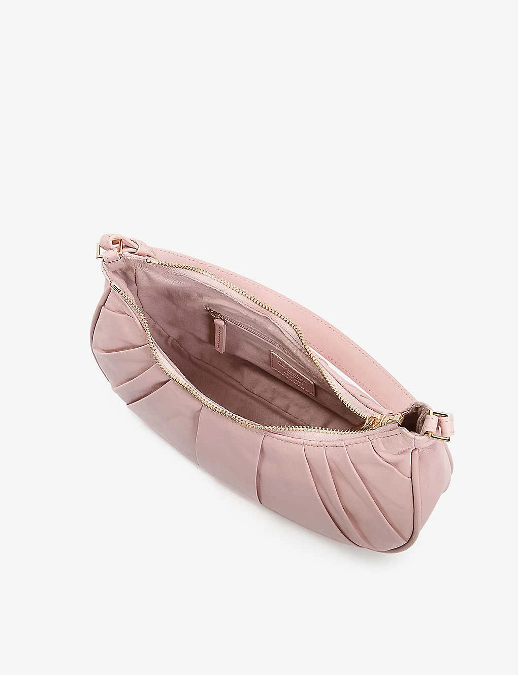 DUNE Dreyya Pleated Leather Shoulder Bag For Womens Blush-leather 4 DUNE Dreyya Pleated Leather Shoulder Bag For Womens Blush-leather - Image 2