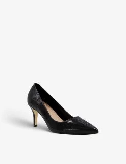 DUNE Andina Snake-embossed Leather Mid-heel Court Shoes For Womens Black-reptile Print Leat -Dune London Sales Store unnamed file 1333