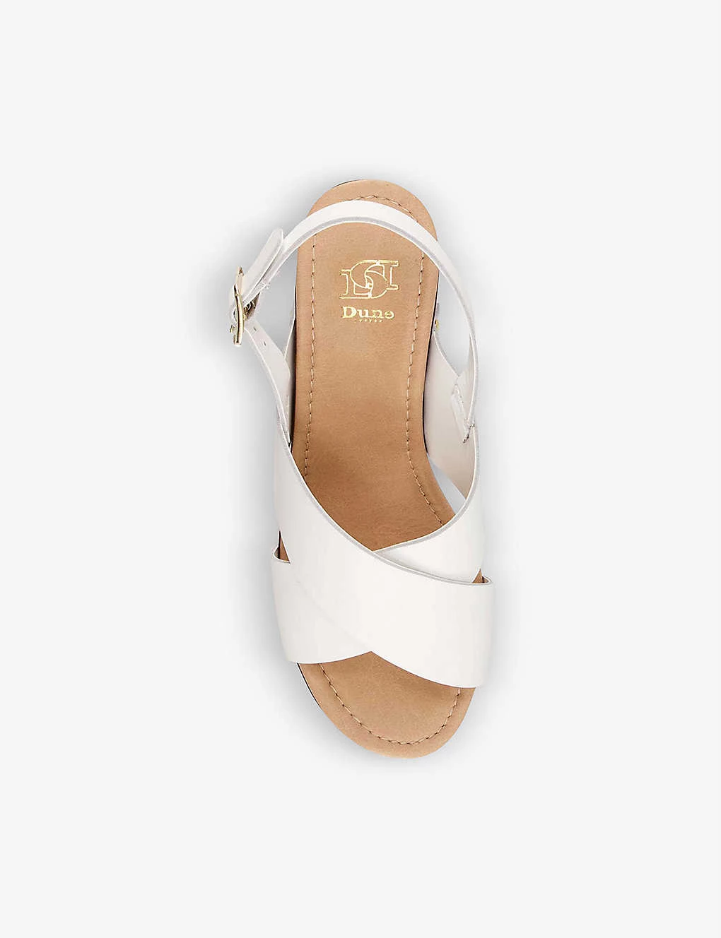 DUNE Jingers Cross-strap Leather Clogs For Womens White-leather 4 DUNE Jingers Cross-strap Leather Clogs For Womens White-leather - Image 2