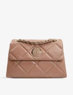 DUNE Duchess Medium Quilted-leather Shoulder Bag For Womens Caramel-leather