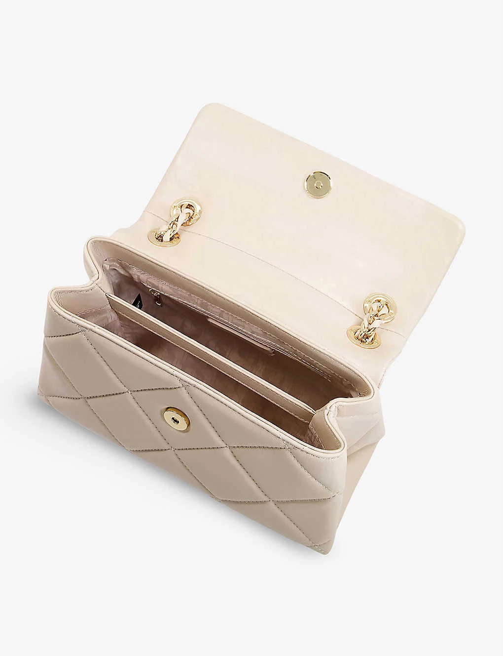 DUNE Duchess Medium Quilted-leather Shoulder Bag For Womens Cream-leather 4 DUNE Duchess Medium Quilted-leather Shoulder Bag For Womens Cream-leather - Image 2