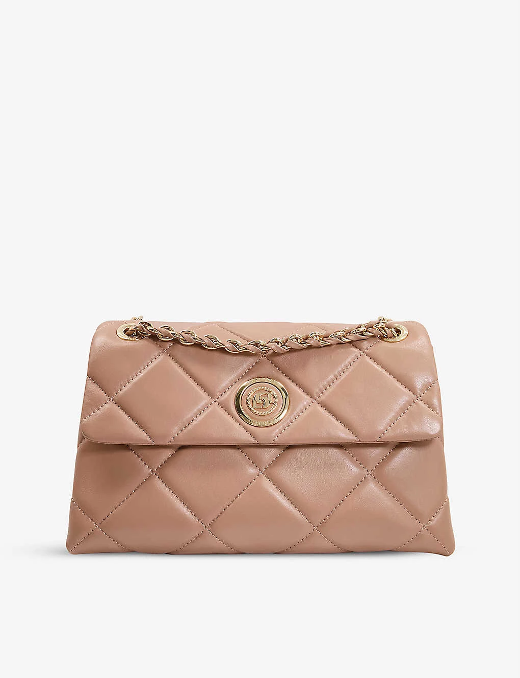 DUNE Duchess Large Quilted-leather Shoulder Bag For Womens Caramel-leather 6 DUNE Duchess Large Quilted-leather Shoulder Bag For Womens Caramel-leather - Image 4