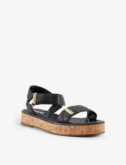 DUNE Luxx Quilted Leather Flatform Sandals For Womens Black-leather 9 DUNE Luxx Quilted Leather Flatform Sandals For Womens Black-leather -Dune London Sales Store unnamed file 1376