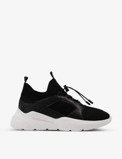 DUNE Elles Toggle-lace Knitters Trainers For Womens Black-fabric