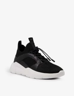 DUNE Elles Toggle-lace Knitters Trainers For Womens Black-fabric -Dune London Sales Store unnamed file 1391