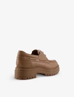 DUNE Fortune Cleat-sole Leather Boat Shoes For Womens Camel-leather -Dune London Sales Store unnamed file 1402