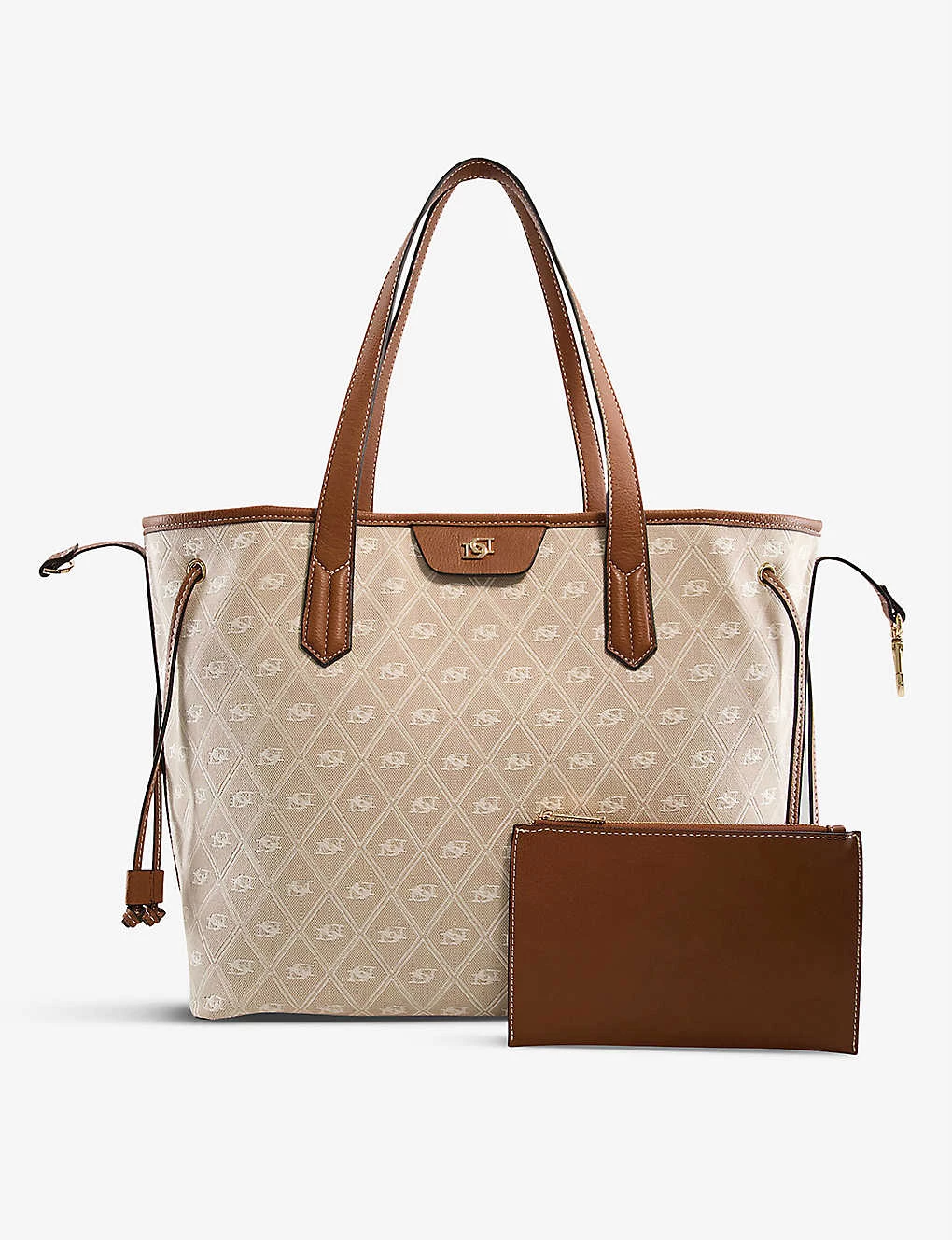 DUNE Denton Large Woven Tote Bag For Womens Natural-fabric 4 DUNE Denton Large Woven Tote Bag For Womens Natural-fabric - Image 2